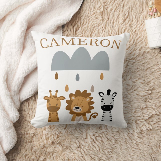 Coussin Cute Safari Boho Bébé Animaux (Couverture)