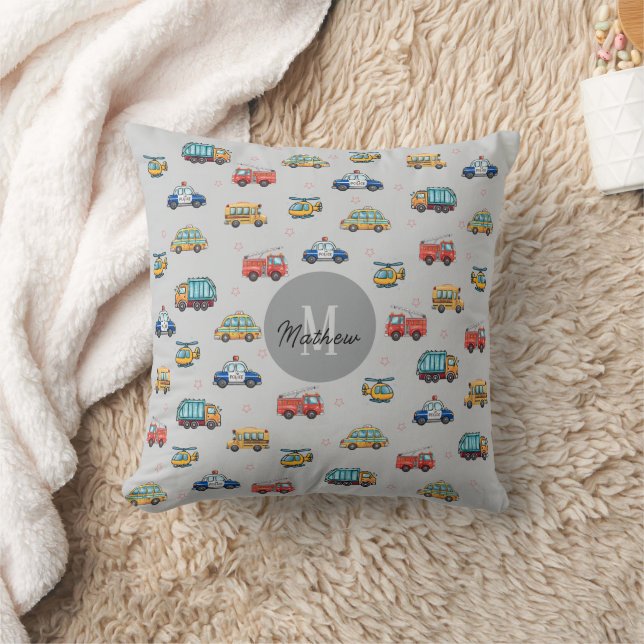 Coussin Cute Service Vehicle Personalized  (Couverture)