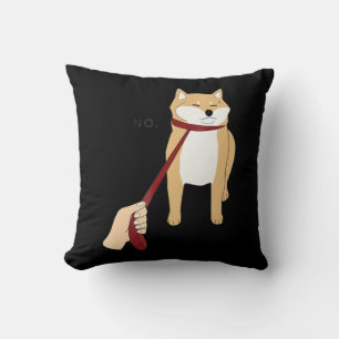 Coussin Cute shiba inu Nope chien drôle design