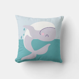 Coussin Cute simple graphique leaping baleines pépinière a