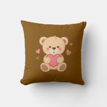 Cute Teddy Bear Holding Heart – Valentine Love Ill