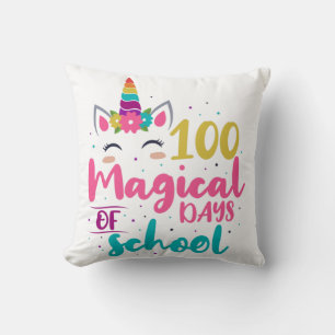 Coussin Cute Unicorn 100 Jours Magiques De L'École