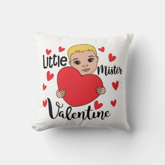 Coussin Cute Valentine Boy Holt Heart Gift Art pour enfant