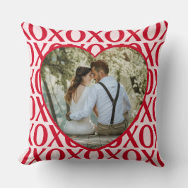Coussin Cute Valentine Day XOXO Photo Red And Pink
