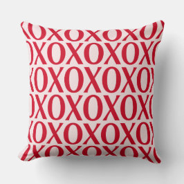 Coussin Cute Valentine Day XOXO Red And Pink