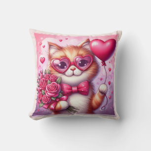 Coussin Cute Valentine's day cat/chaton
