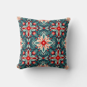 Coussin Cute Vintage Inspiré Floral Folal Art Motif