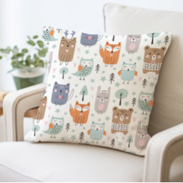 Coussin Cute Woodland Animaux Coussin, Baby shower Cadeau