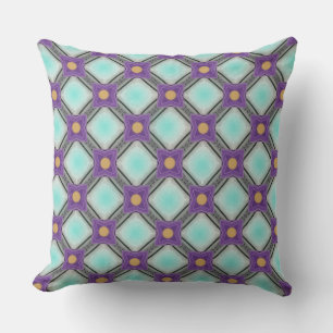 Coussin Cyan clair tissé