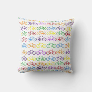 Coussin cycliste arc-en-ciel