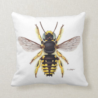 coussin d'abeilles en laine
