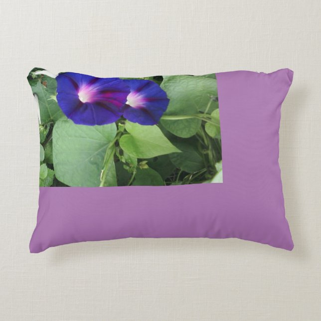 Coussin d'accent à fleurs violettes (Devant)