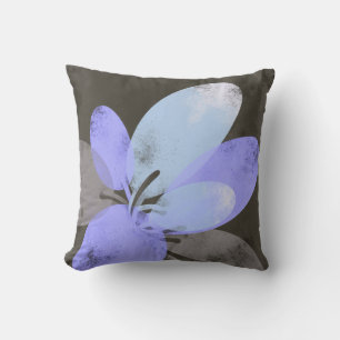 Coussin d'accent à fleurs violettes – Art floral m