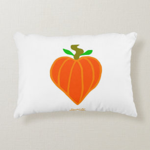 Coussin d'accent de coeur de citrouille