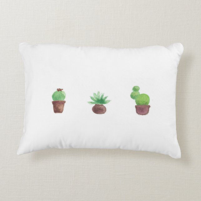 Coussin d'accent de conception de cactus (Dos)