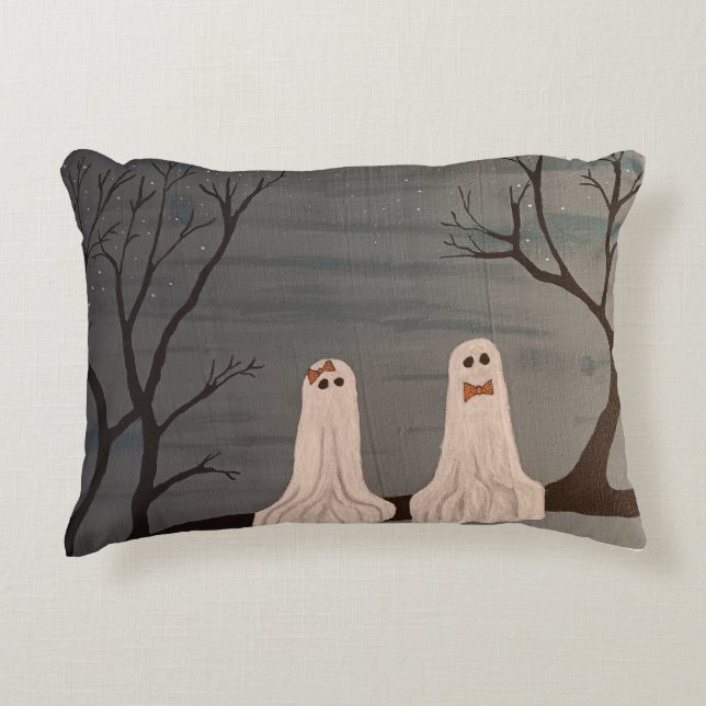 Coussin d'accent de la nuit du fantôme (Devant)