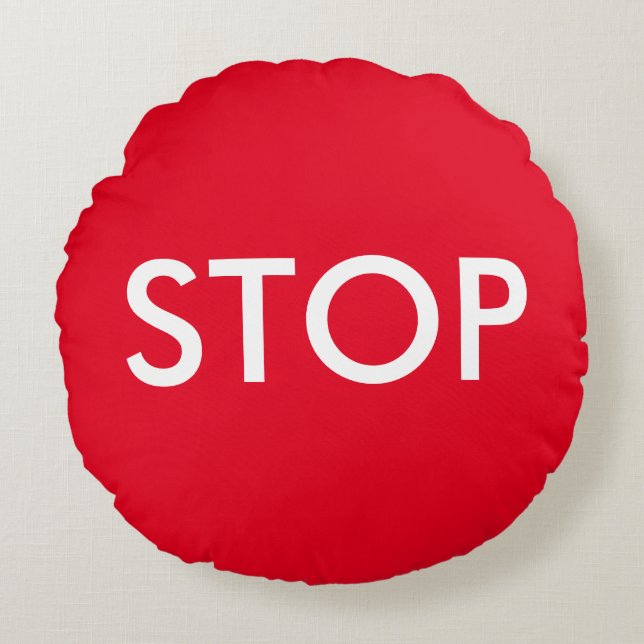 Coussin d'accent de signe d'arrêt de rouge et de (Devant)