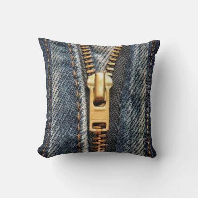 Coussin d'accent d'impression de blues-jean de (Recto)