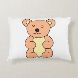Coussin d'accent d'ours en peluche