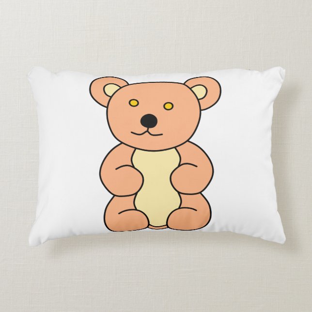 Coussin d'accent d'ours en peluche (Devant)