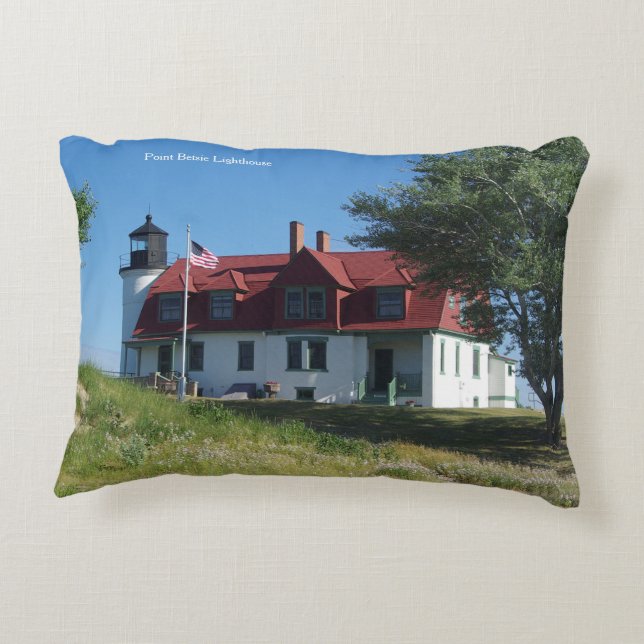 Coussin d'accent du phare Point Betsie (Dos)