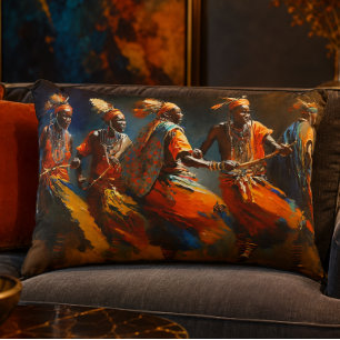 Coussin d'accent en polyester brossé des guerriers
