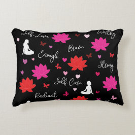 Coussin d'accent noir Lotus Soins personnels et Pl