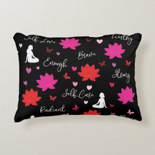 Coussin d'accent noir Lotus Soins personnels et Pl