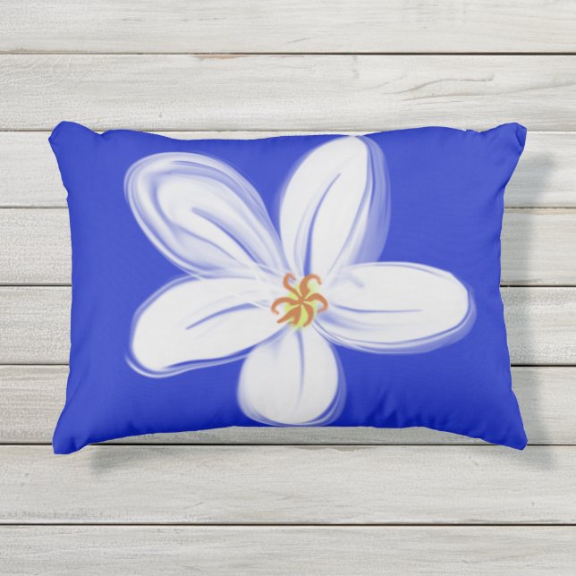 Coussin d'accent orchidée bleu ardoise (Devant)
