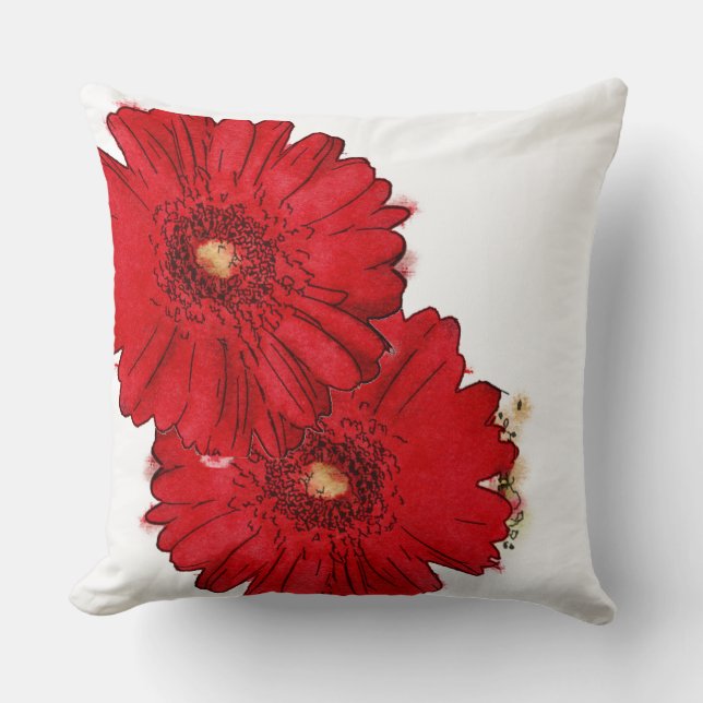 coussin d'accent Red Daisy (Recto)