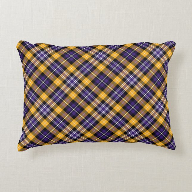 Coussin d'accent sport violet et jaune or (Devant)