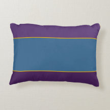 Coussin d'accentde champ bleu violet et paon