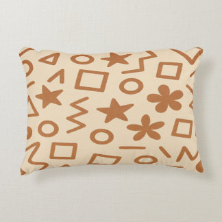 Coussin d'accents Brown beige et rougeâtre