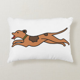 Coussin d'accents de chien de course - Coton pur