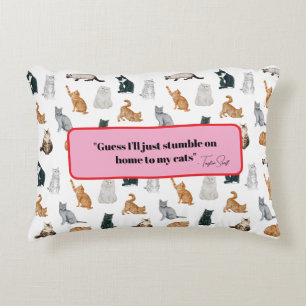 Coussin d'accents de la dame du chat