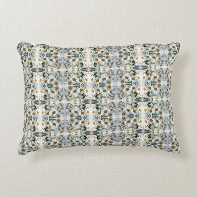 Coussin d'accents de marguerite d'été (Devant)