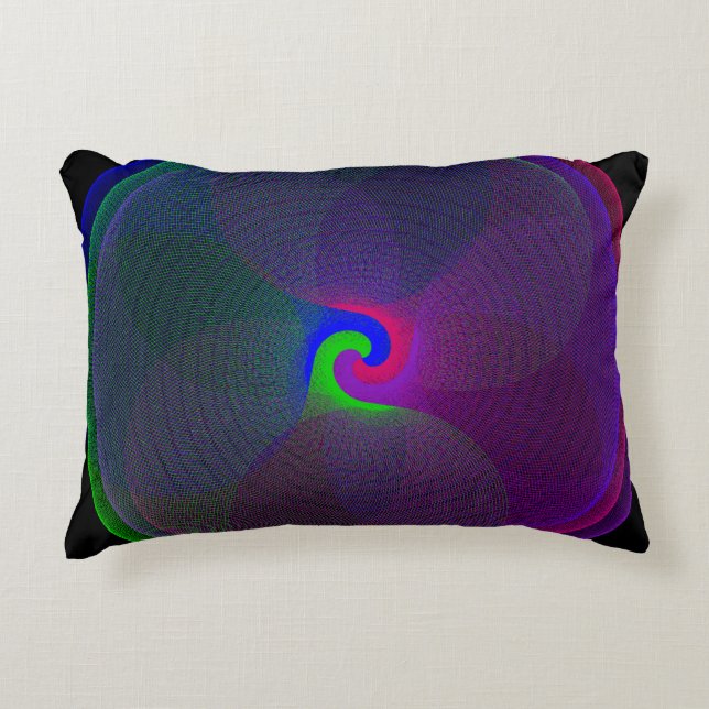 Coussin d'accents géométriques fusionnés colorés (Devant)