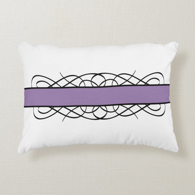 Coussin d'accents pourpre déco (Devant)