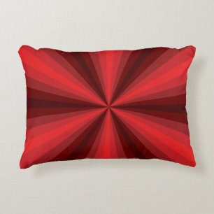 Coussin d'accents rouges d'illusion optique