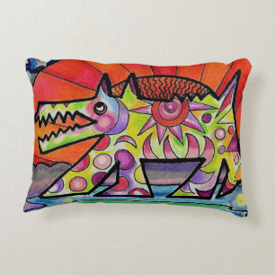 Coussin d'accentuation de chien Sun 12 pouces x 16