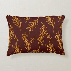 Coussin d'accentuation de la feuille d'or et de la