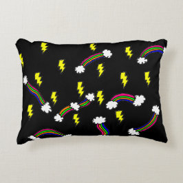 Coussin d'accentuation de la foudre et arc-en-ciel