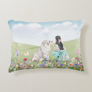 Coussin d'accentuation de la prairie pour filles e