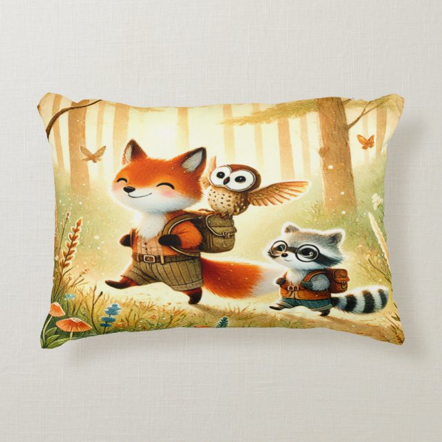 Coussin d'accentuation des amis de forêt (Devant)