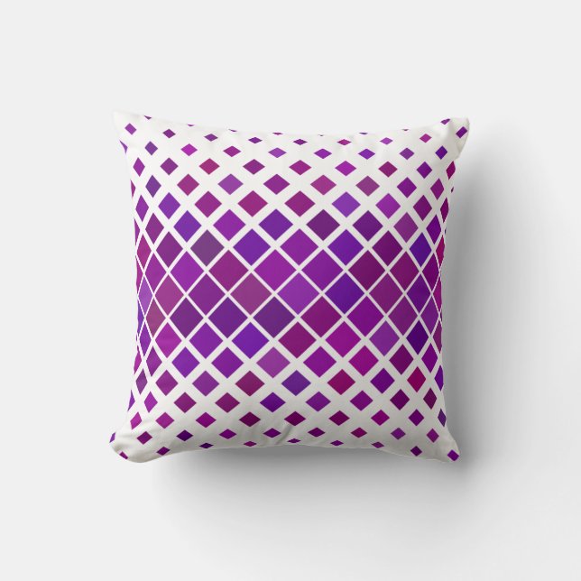 Coussin d'accentuation des Motifs de losange mauve (Recto)