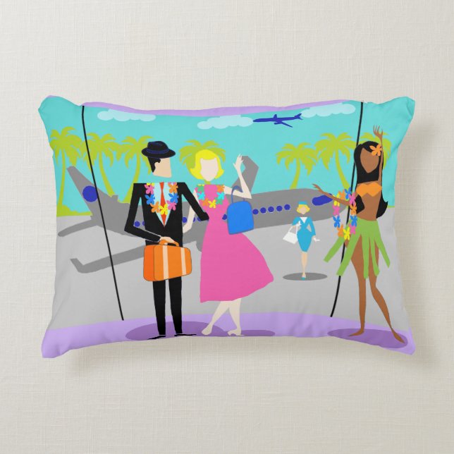 Coussin d'accentuation des vacances tropicales rét (Devant)