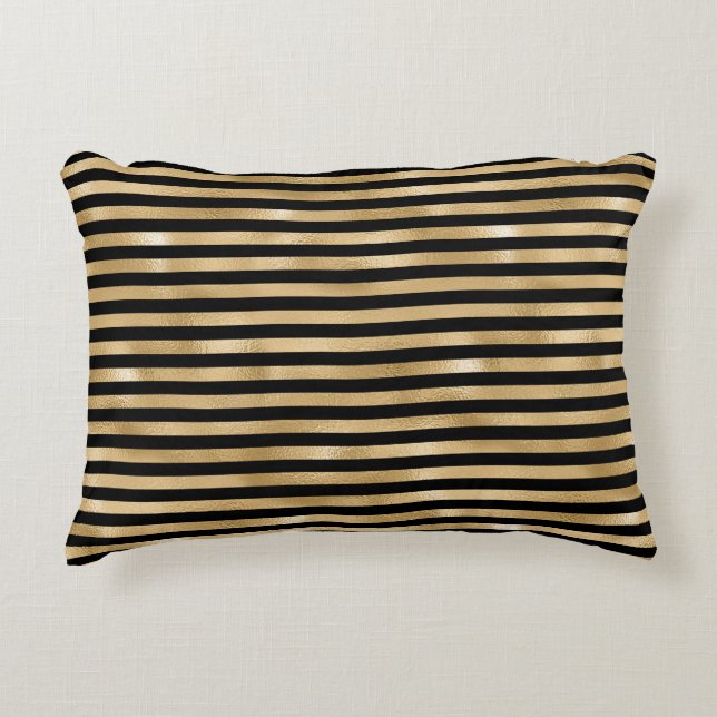Coussin d'accentuation d'oreillers à lancer rayé n (Devant)