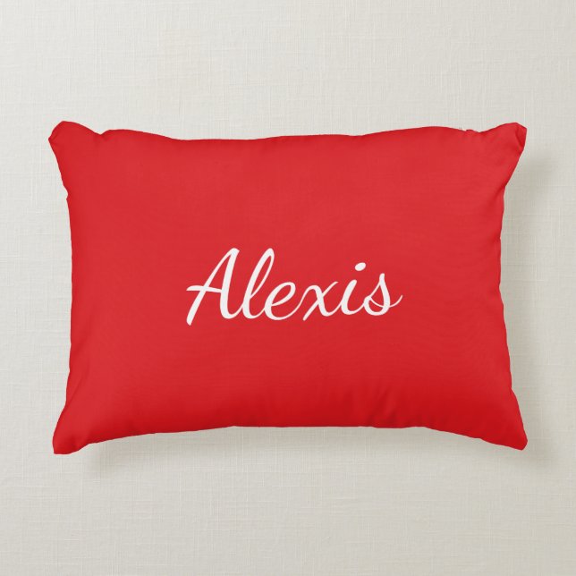Coussin d'accentuation du monogramme rouge (Devant)