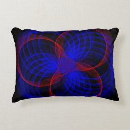 Coussin d'accentuation géométrique couleur bleuet 