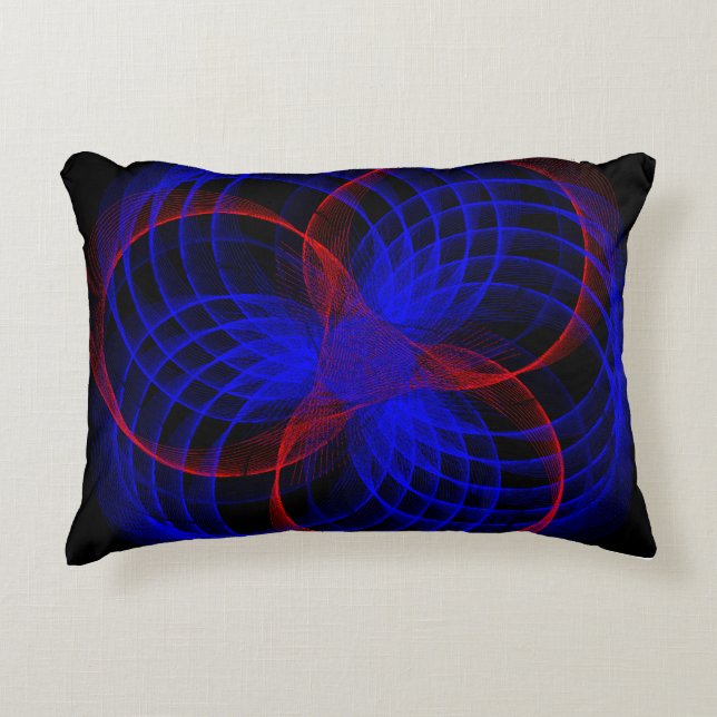 Coussin d'accentuation géométrique couleur bleuet  (Devant)